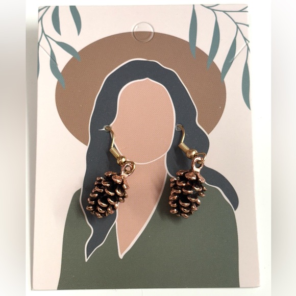 Pinecone earrings - Picture 1 of 12
